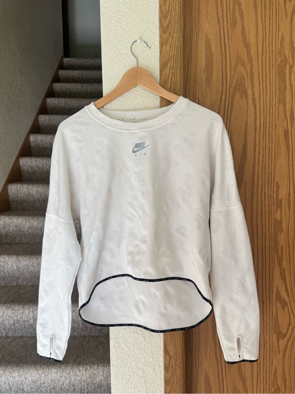 Nike White Women's Sweater with Black Trim